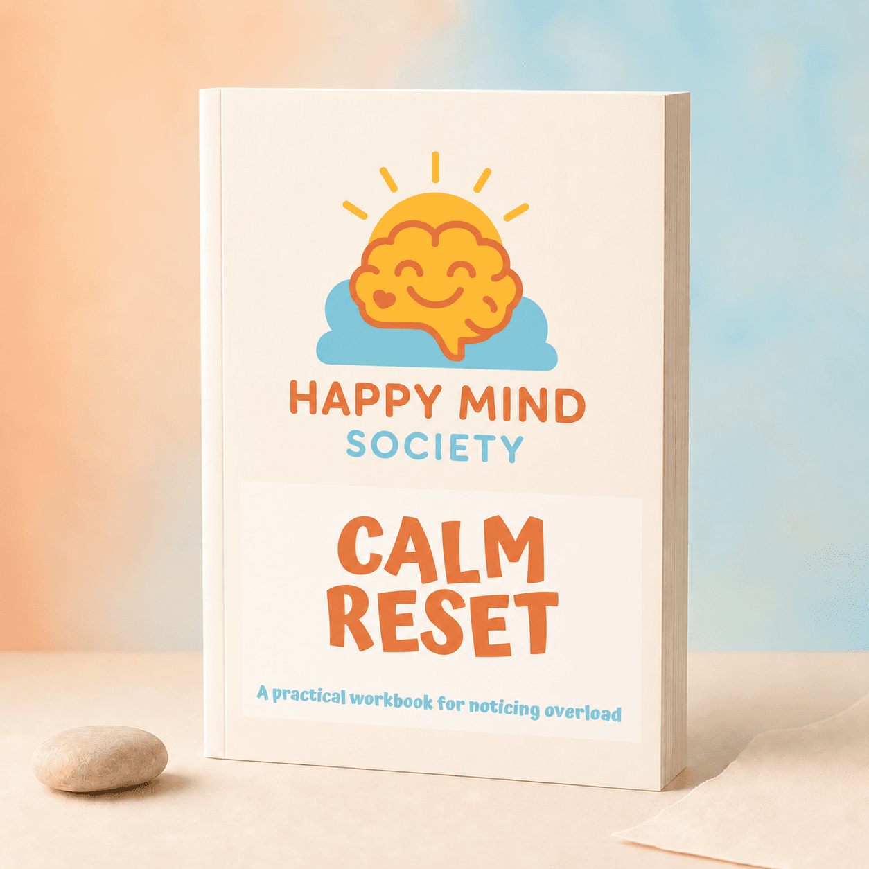 Calm Reset paperback product mockup